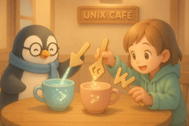 リダイレクトの基本｜ターミナルでファイルに出力する方法をやさしく解説｜UNIX Cafe