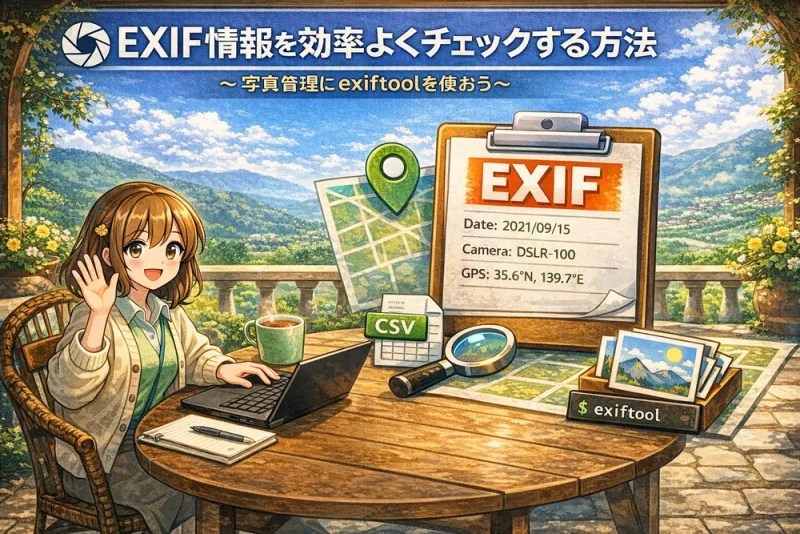 EXIF情報を一括チェックする方法｜写真の撮影情報をまとめて確認｜UNIX Cafe