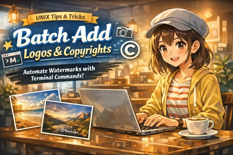 画像をまとめてロゴ入れする方法｜ImageMagickで一括ウォーターマーク加工｜UNIX Cafe