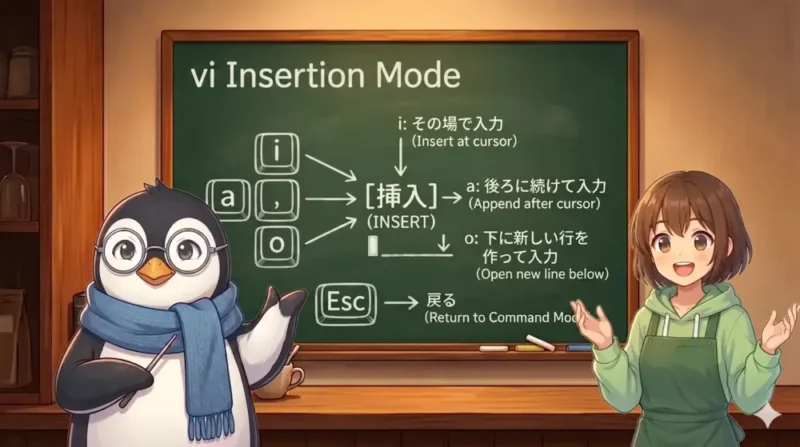 第３回 vi 入門｜インサートモードとコマンドモードの基本｜UNIX Cafe