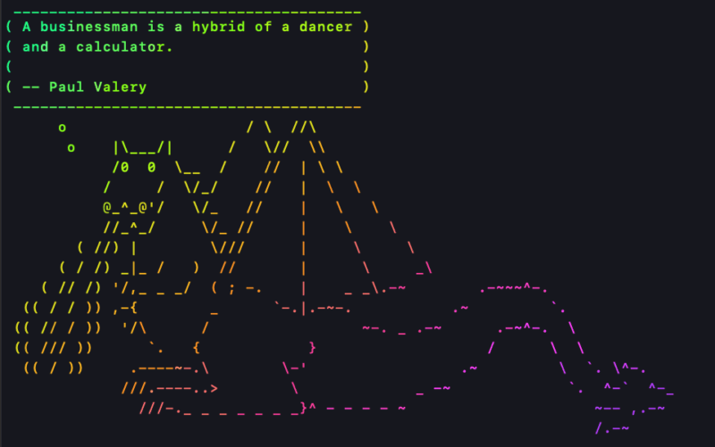 cowthink × lolcat：ドラゴンの虹色コメント