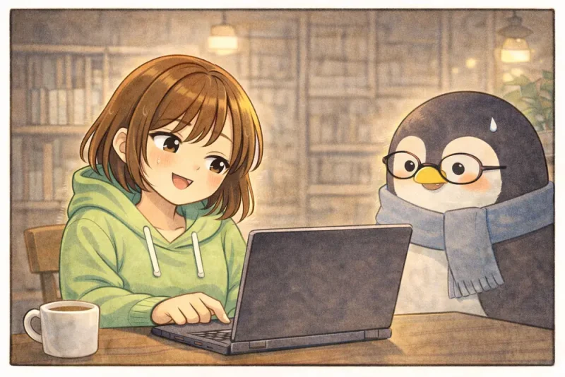 sudo コマンドの使い方を4コマ漫画でやさしく解説 | UNIX Cafe sudo とミナちゃんの、短い自信