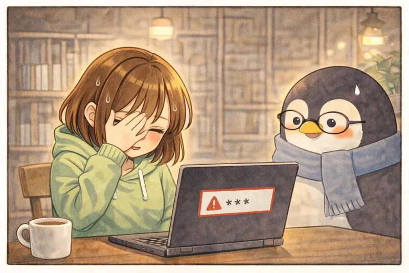 sudo コマンドの使い方を4コマ漫画でやさしく解説 | UNIX Cafe sudo とミナちゃんの、短い自信