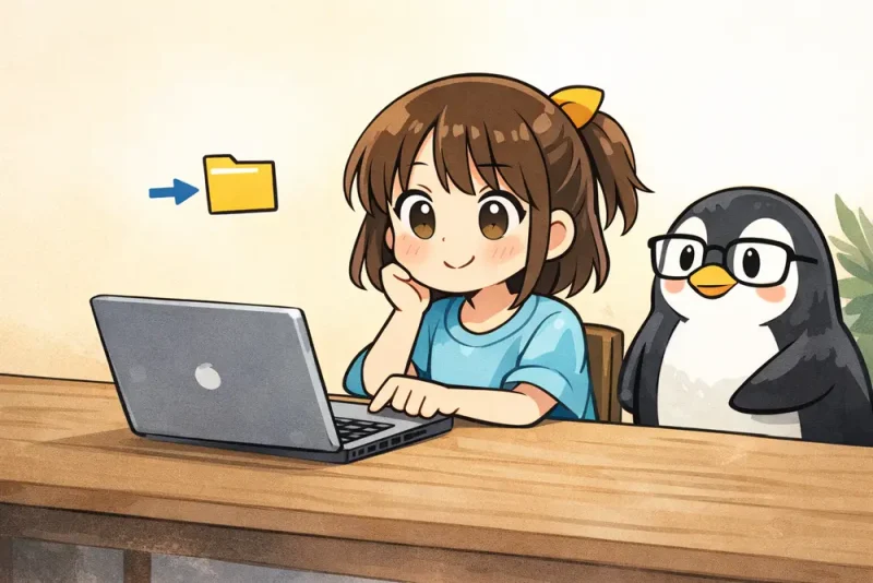 mv コマンドの使い方を4コマ漫画でやさしく解説 | UNIX Cafe