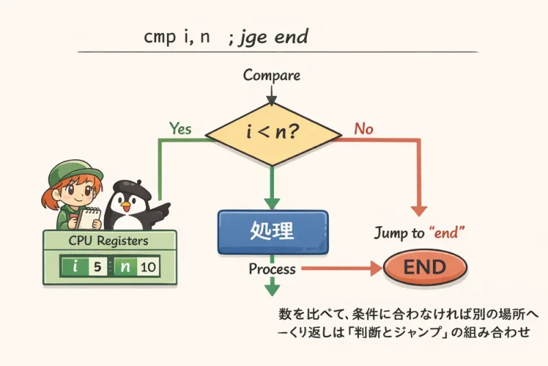 for文でたどるプログラミング言語の発達史|UNIX Cafe | 図解で見るアセンブラの処理