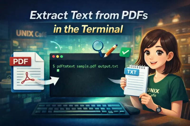 ターミナルで、PDFファイルからテキストデータを取り出す方法