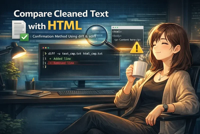 PDFから取り出したテキストとHTMLを照合する方法｜UNIX Cafe