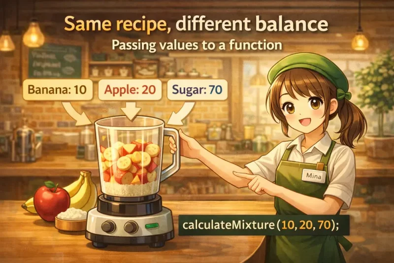 第12回｜同じレシピなのに、味が変わる？｜関数の引数をやさしく解説