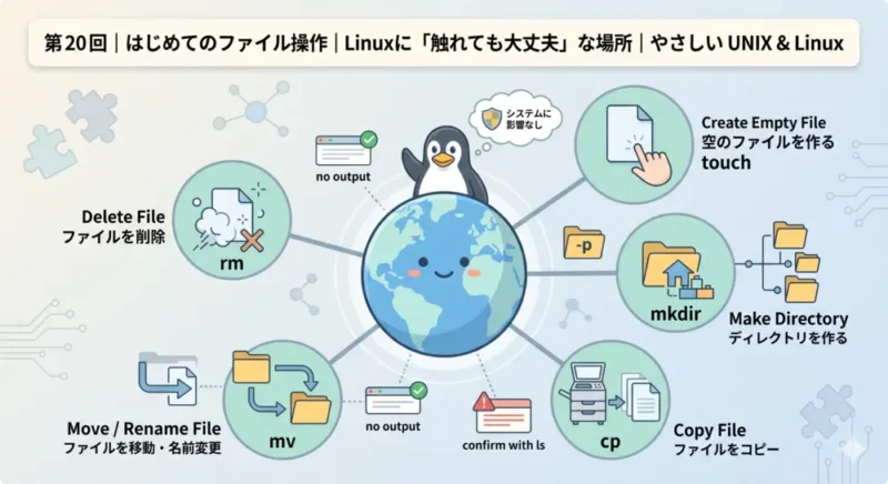 第20回｜はじめてのファイル操作 | Linuxに「触れても大丈夫」な場所｜やさしい UNIX & Linux