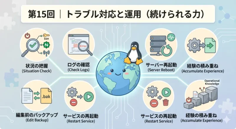 第15回｜トラブル対応と運用（続けられる力）｜やさしい UNIX & Linux