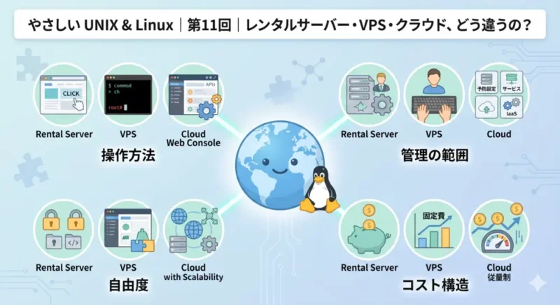 第11回｜レンタルサーバー・VPS・クラウド、どう違うの？｜やさしい UNIX & Linux
