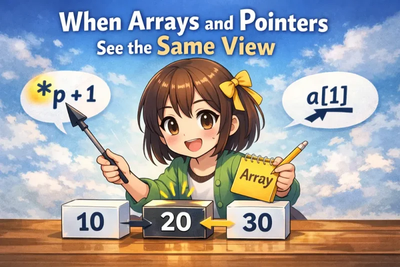 配列とポインタが、同じ景色に見える瞬間