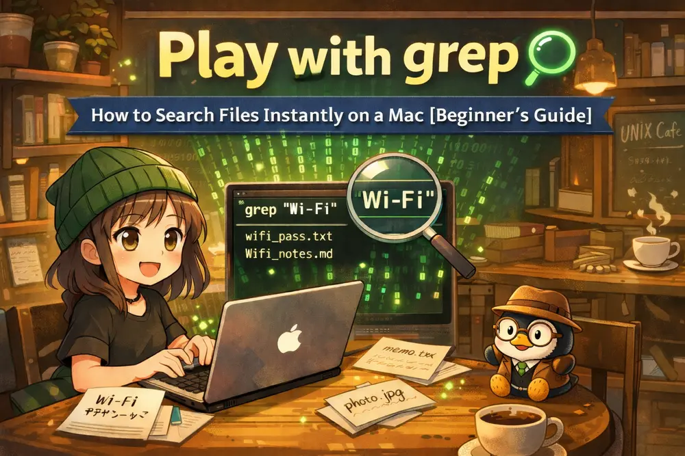 grepで遊ぼう｜Macでファイルの中身を一瞬で検索する方法【初心者向け】| UNIX Cafe