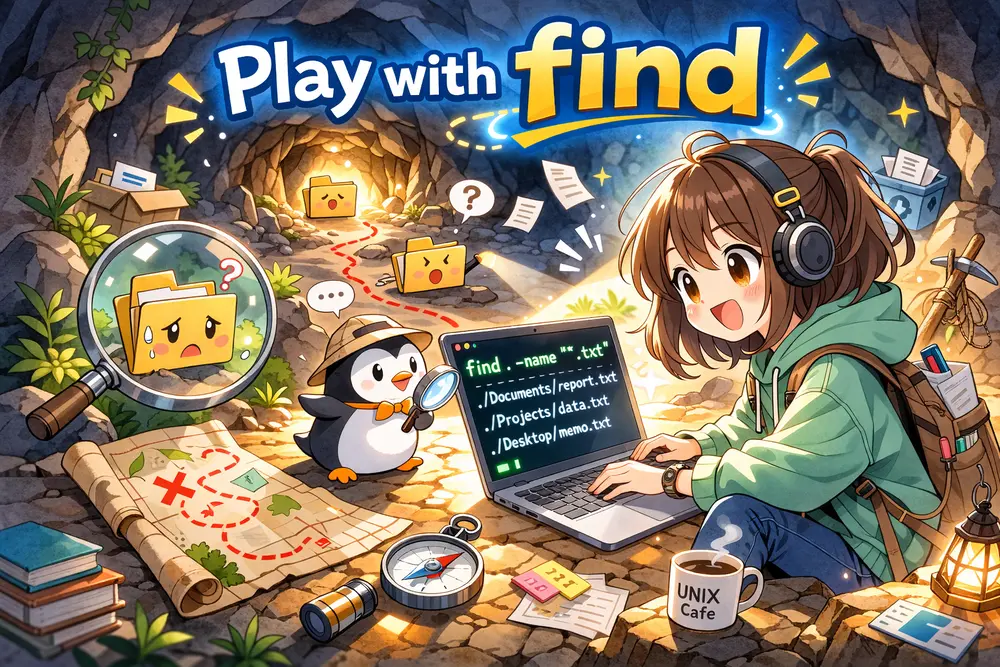 findで遊ぼう｜Macの中の迷子ファイルを見つける方法【初心者向け】| UNIX Cafe