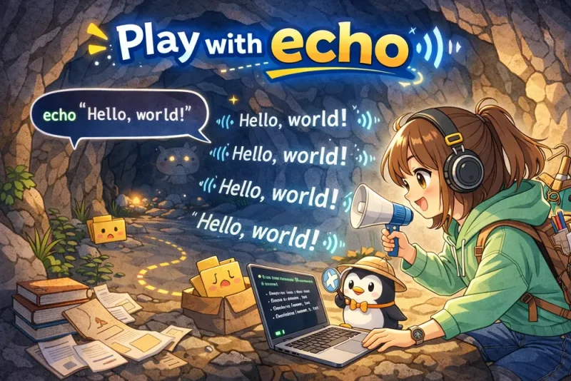 📣 echoで遊ぼう｜ターミナルでechoコマンドを使う方法【初心者向け】| UNIX Cafe