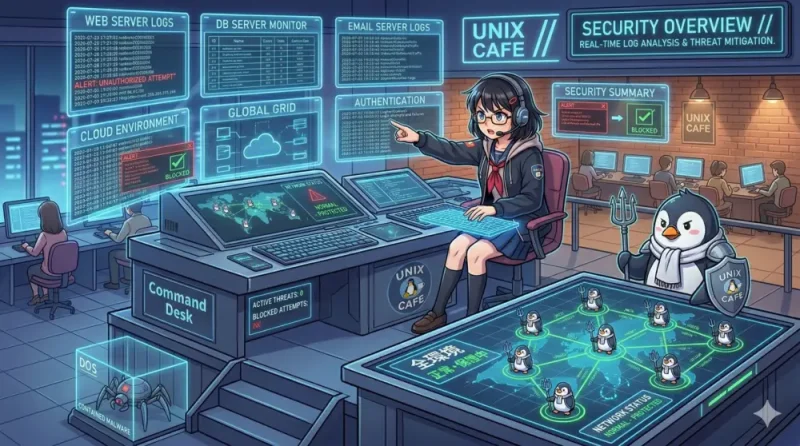 サーバーへの不正アクセス試行を監視し、Malicious Botを論理的な境界線でブロックする防衛のイラスト