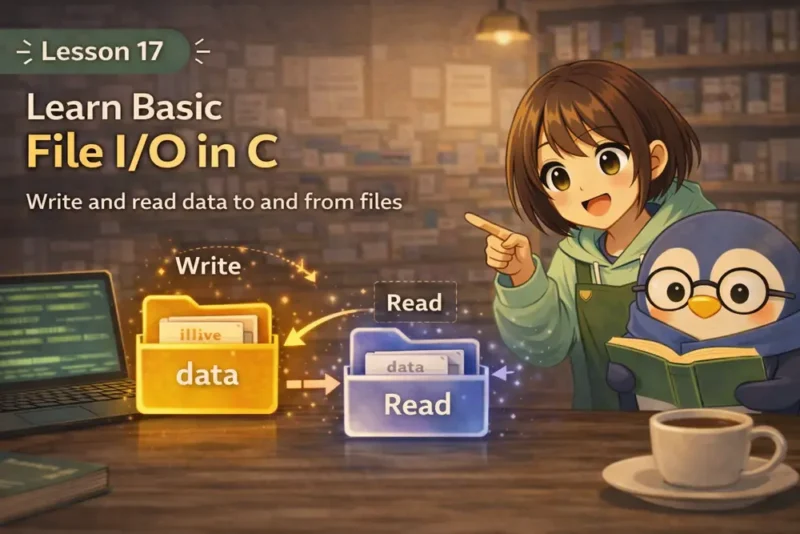 第17回｜C言語でファイル入出力の基本を学ぶ：ファイルに書き込み、ファイルから読み込む
