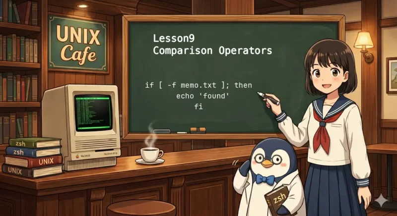 第9回 条件式とtestコマンドを使いこなそう：[ ]と比較演算子の基本 | はじめてのシェルスクリプト