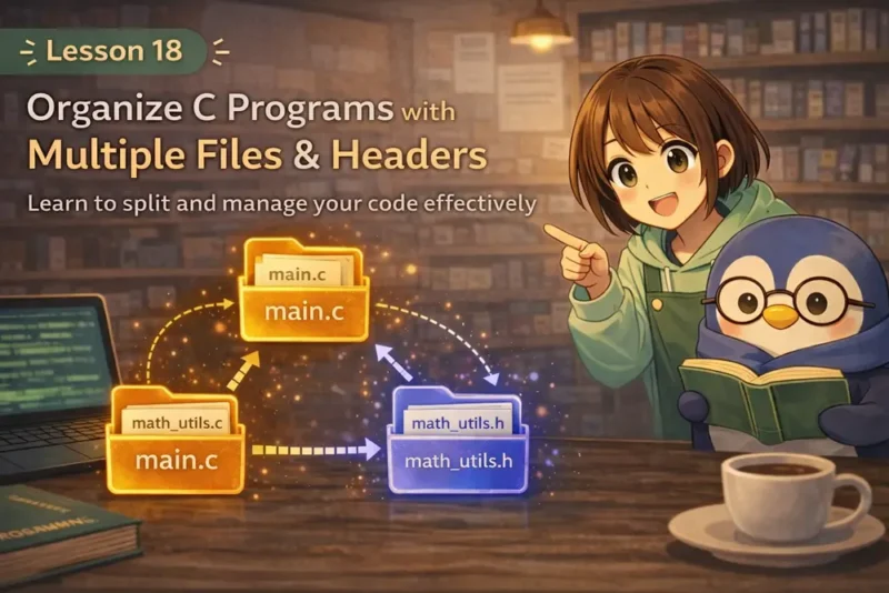 第18回｜C言語で複数ファイル構成とヘッダファイルを学ぶ：プログラムを分けて管理する