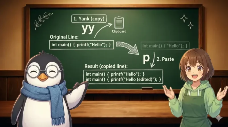 第7回 vi 入門｜コピー＆貼り付け（yy, p）の基本と効率的な使い方｜UNIX Cafe
