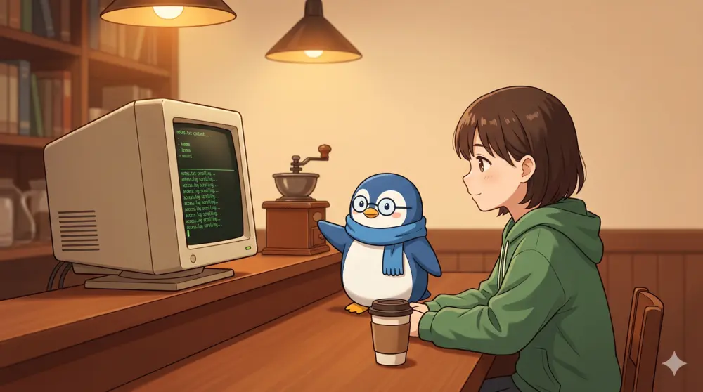いきなり編集しないための基本 | `cat` `less` `head` `tail` で中身を見る｜UNIX Cafe