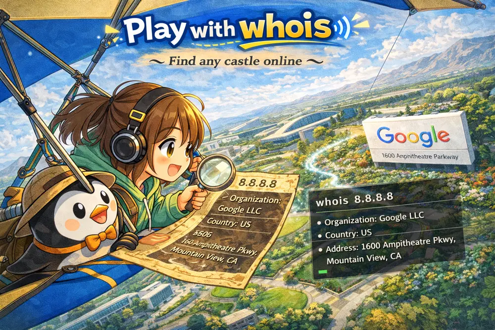 whoisで遊ぼう|ターミナルからシリコンバレーへ！whoisで辿る聖地巡礼 | UNIX Cafe