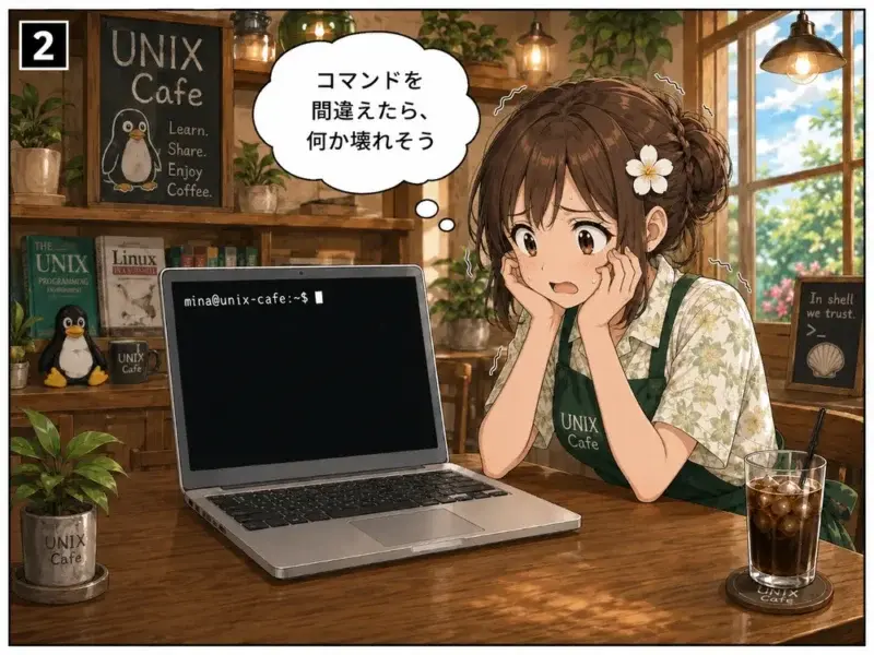 マンガLPの作り方を事例で解説 | 2コマ目: 間違えたら壊れそうで不安になる