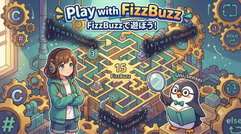 【FizzBuzzで遊ぼう】PythonからC言語まで|定番問題をコードパズルにしてみた | UNIX Cafe