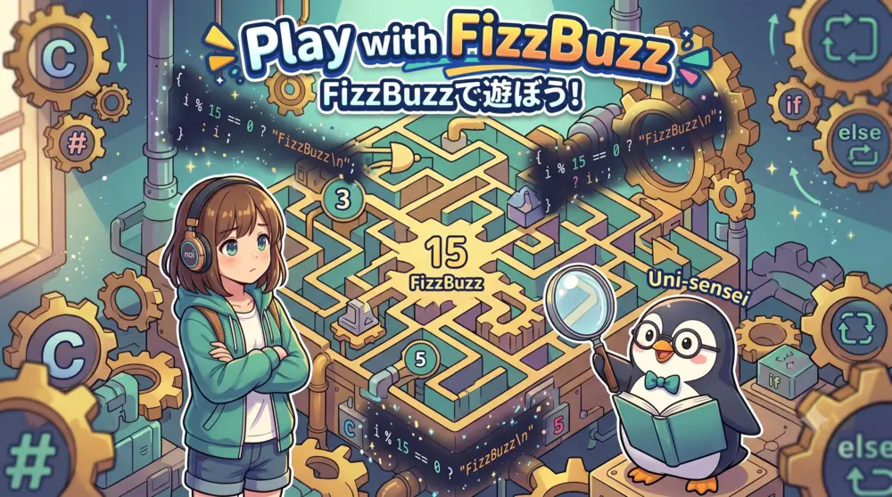 【FizzBuzzで遊ぼう】PythonからC言語まで｜定番問題をコードパズルにしてみた | UNIX Cafe