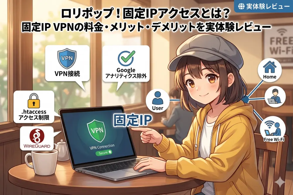 ロリポップ！固定IPアクセスとは？固定IP VPNの料金・メリット・デメリットを実体験レビュー