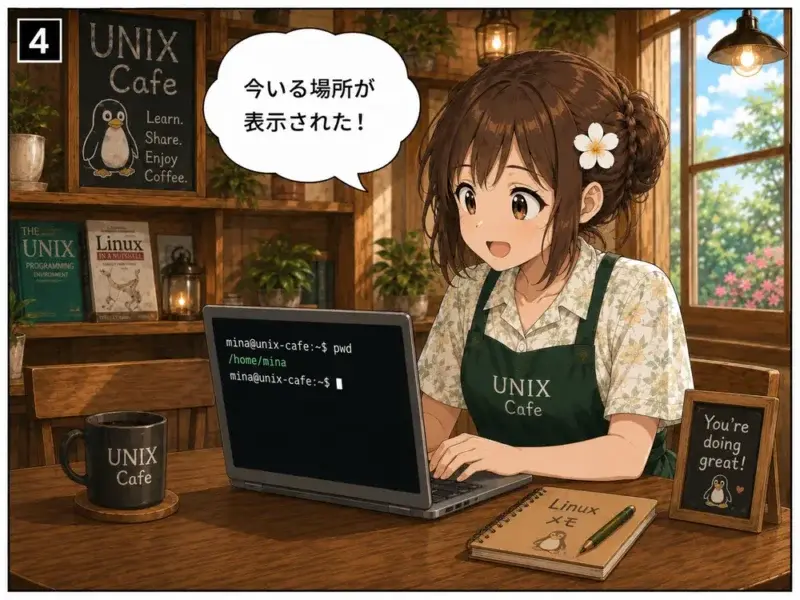 マンガLPの作り方を事例で解説 | 4コマ目: pwdで現在地を見る