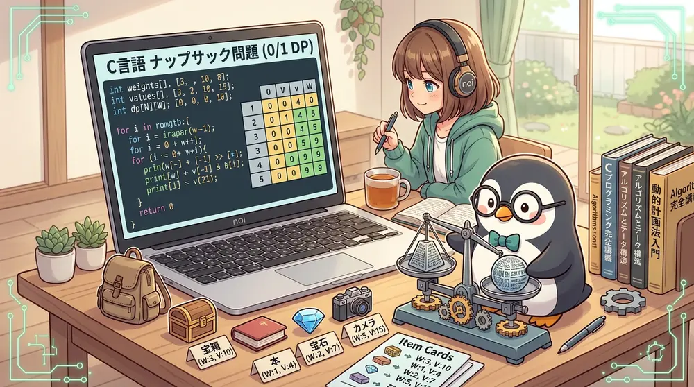 【ナップサック問題で遊ぼう】C言語で全探索から動的計画法まで｜定番問題をコードパズルにしてみた | UNIX Cafe