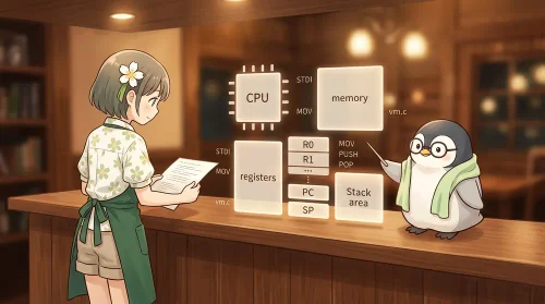 【低レイヤ入門】C言語で仮想マシン自作:命令追加とスタック操作、vm.c 整理まで進める | UNIX Cafe
