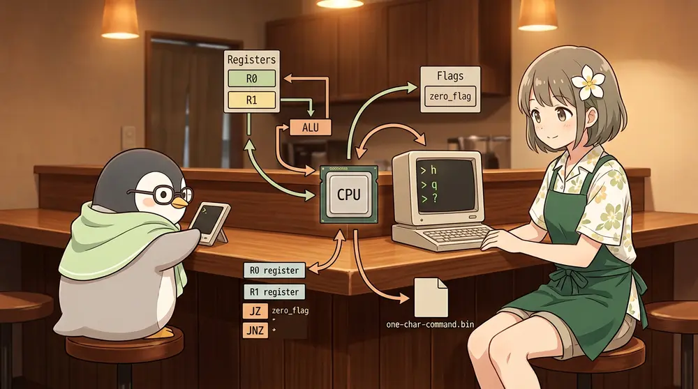 【低レイヤ入門】C言語で作る自作VMを少しOSらしくする: 1文字コマンド判定 | UNIX Cafe
