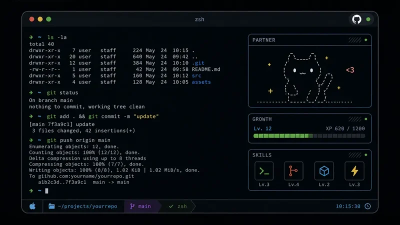 Term-gotchi まとめ | zshで育つターミナル相棒を作った記録 | UNIX Cafe